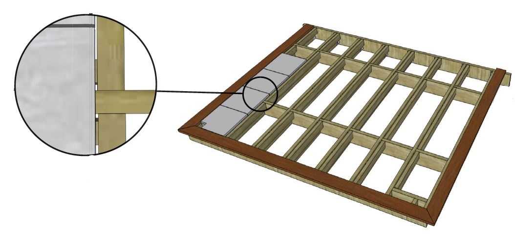 Set the concrete deck tiles so the drainage joints align.