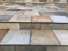 DekTek Tile Stairs with Anodized Aluminum