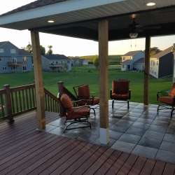 dektek tile luxury cobblestone gray concrete deck tiles