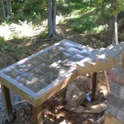 dektek tile luxury cobblestone gray concrete 