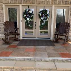 DekTek Tile Custom Color Concrete Decking - Mocha mixed with Adobe Deck Tiles