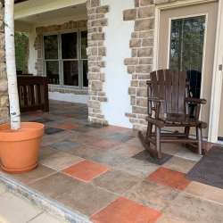 DekTek Tile Custom Color Concrete Decking - Mocha mixed with Adobe Deck Tiles