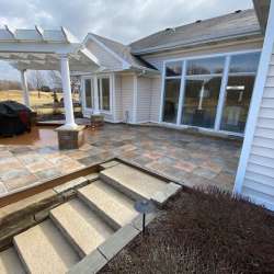 DekTek Tile Custom Color Concrete Decking - Mocha and Cobblestone Gray