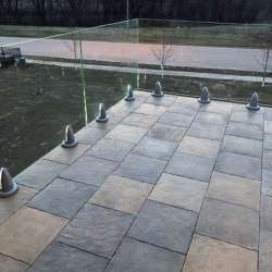 dektek tile pecan medley luxury concrete decking