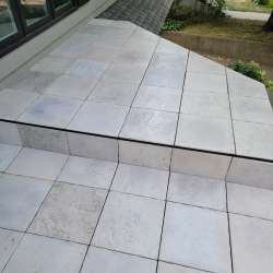 DekTek Tile's luxury concrete deck tiles in limestone