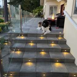 dektek tile luxury cobblestone gray concrete 