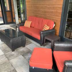 dektek tile luxury cobblestone gray concrete 