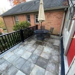 dektek tile luxury cobblestone gray concrete 