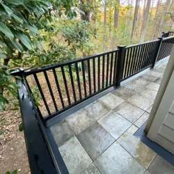 dektek tile luxury cobblestone gray concrete 