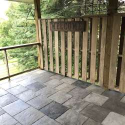 dektek tile luxury cobblestone gray concrete 