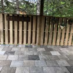 dektek tile luxury cobblestone gray concrete 