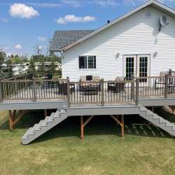 dektek tile luxury cobblestone gray concrete 