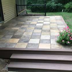 dektek tile pecan medley luxury concrete decking