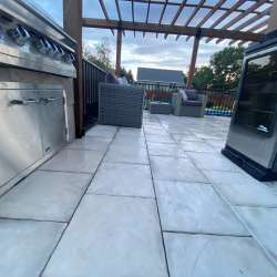 DekTek Tile's luxury concrete deck tiles in limestone