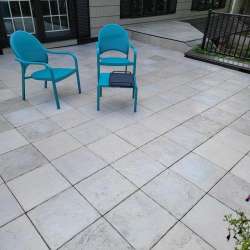 Limestone Album - DekTek Tile's luxury concrete deck tiles on roof deck in Minneapolis