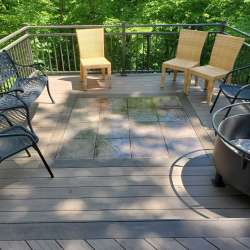 dektek tile accent deck & fireproof inlays - outdoor concrete luxury deck tiles