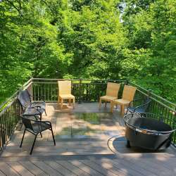 dektek tile accent deck & fireproof inlays - outdoor concrete luxury deck tiles