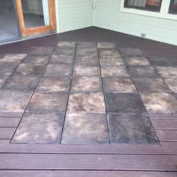 dektek tile accent deck & fireproof inlays - outdoor concrete luxury deck tiles