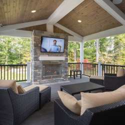 dektek tile accent deck & fireproof inlays - outdoor concrete luxury deck tiles