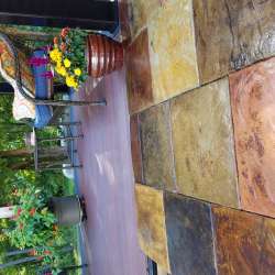 dektek tile accent deck & fireproof inlays - outdoor concrete luxury deck tiles