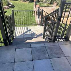 dektek tile luxury cobblestone gray concrete 