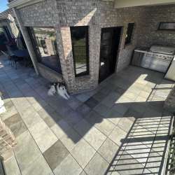 dektek tile luxury cobblestone gray concrete 
