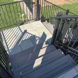 dektek tile luxury cobblestone gray concrete 