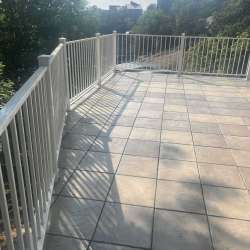 dektek tile luxury cobblestone gray concrete 